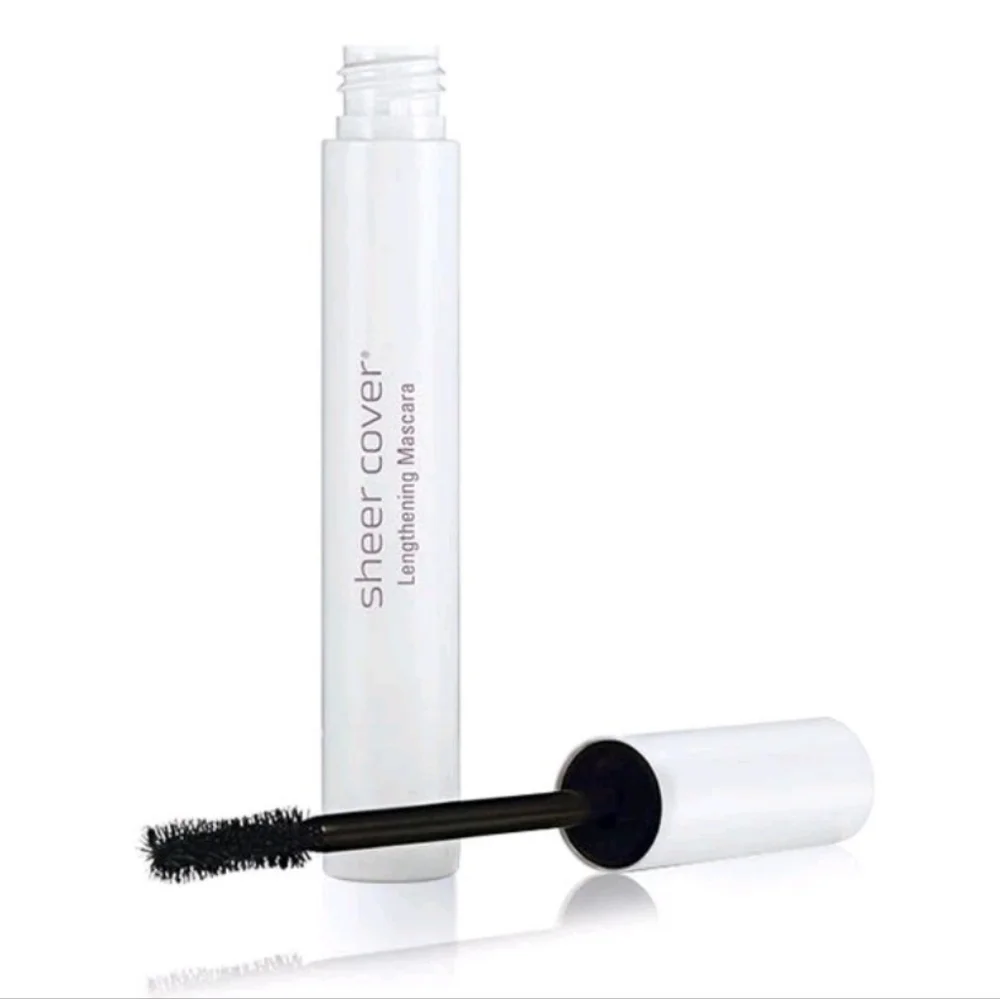 Sheer Cover Black Lengthening Mascara + Lash Extending Fibers Set In Full Size